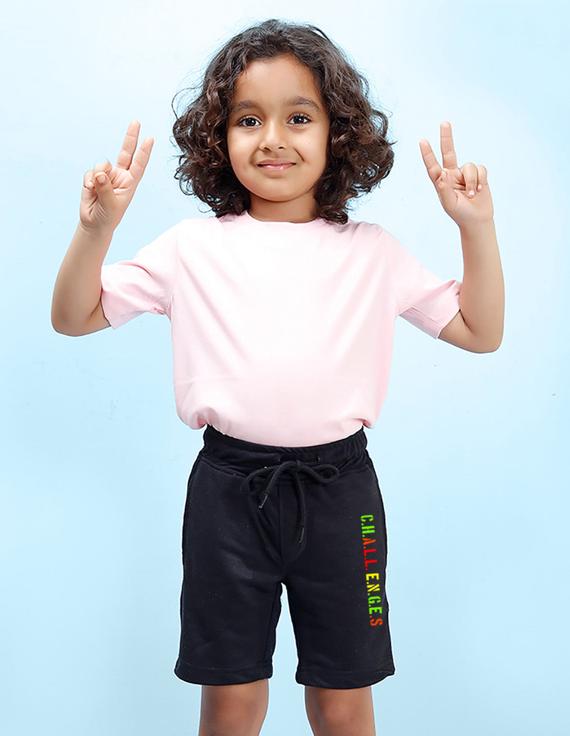 Nusyl Chall enges Printed Black Boys Shorts