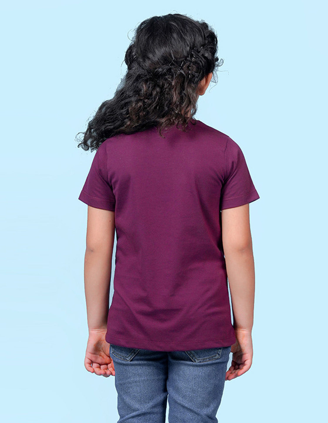 Nusyl Girls Solid Wine t-shirts