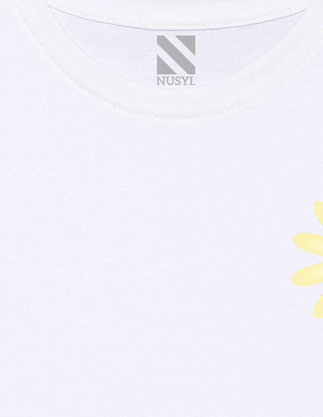 Nusyl Girls Half Sleeves White Sun flower printed T-shirt