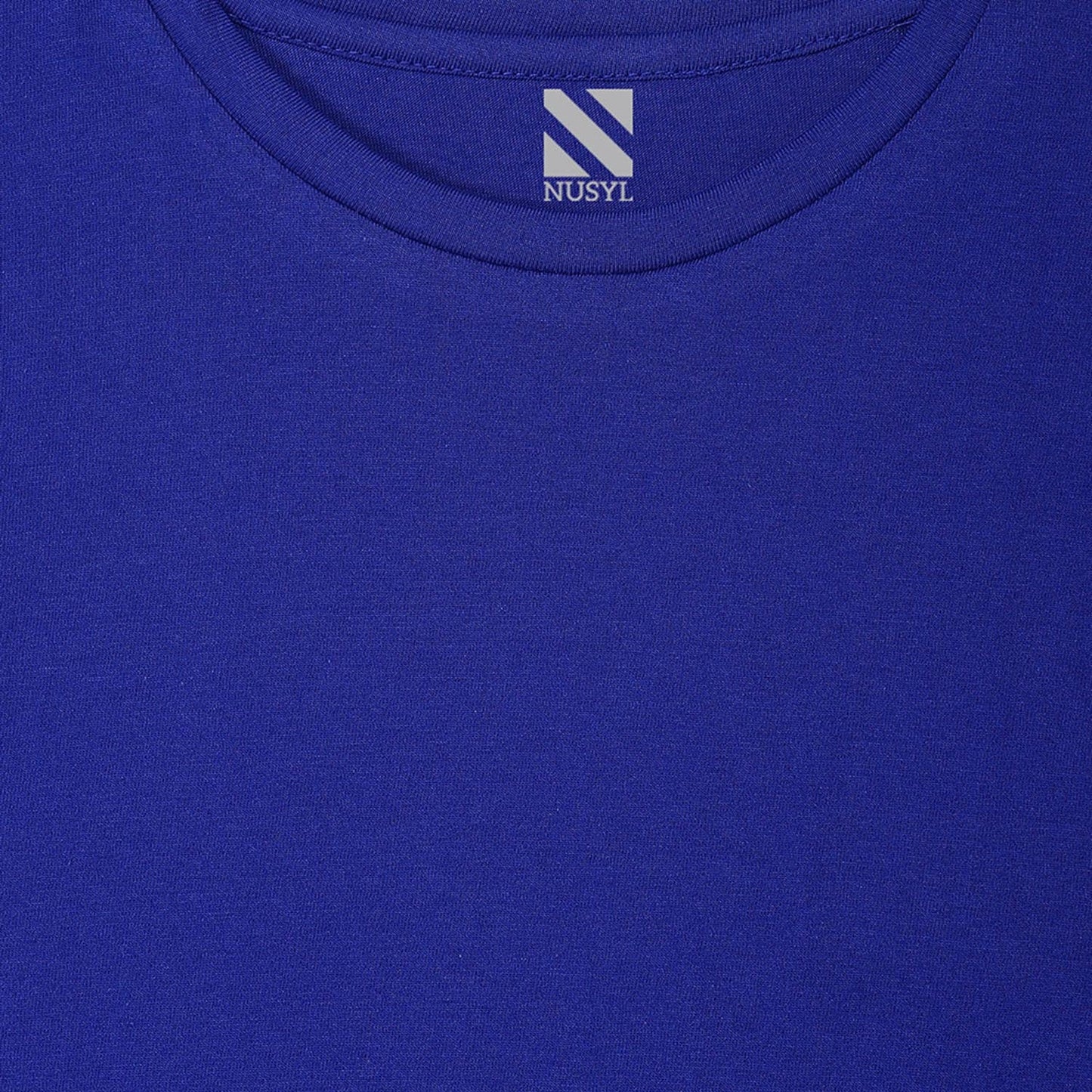 Girls Royal Blue Bio Washed Cotton Short Sleeve Solid T-shirt