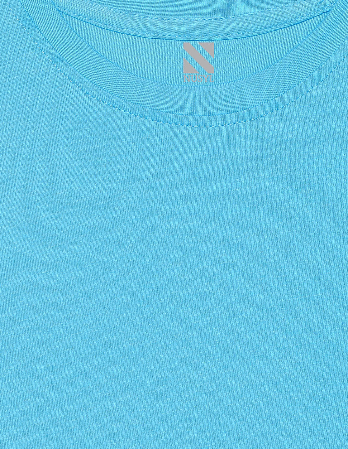 Nusyl Girls Half Sleeves Sky Blue Pretty printed T-shirt