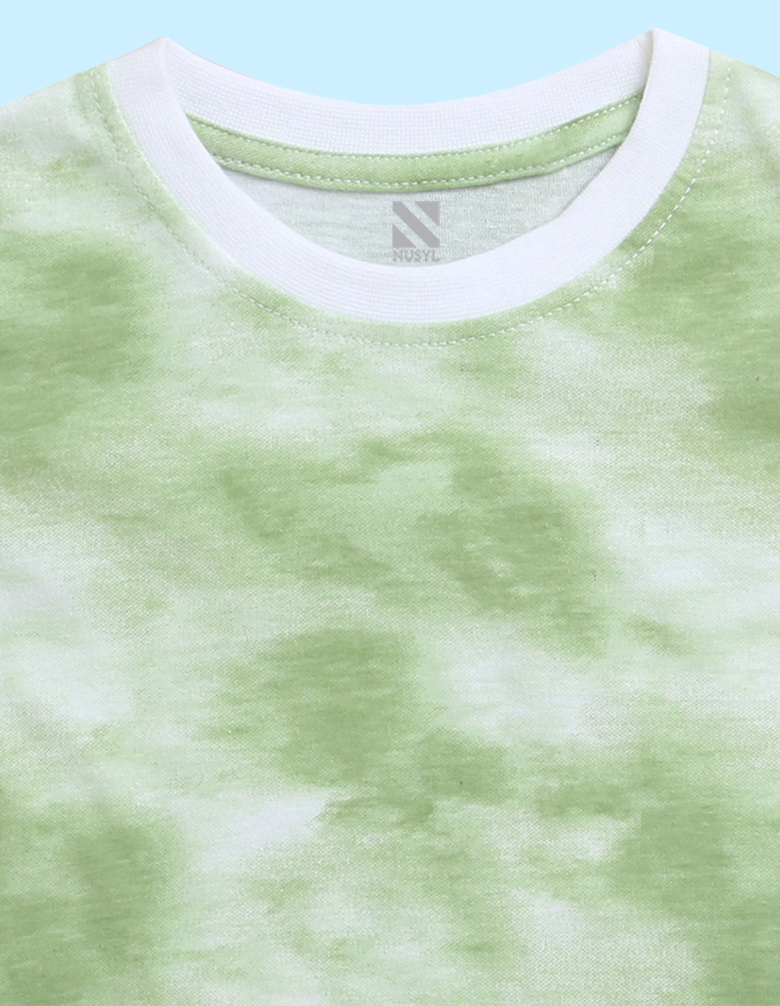 Nusyl solid green infants tie & dye cotton rich t-shirt