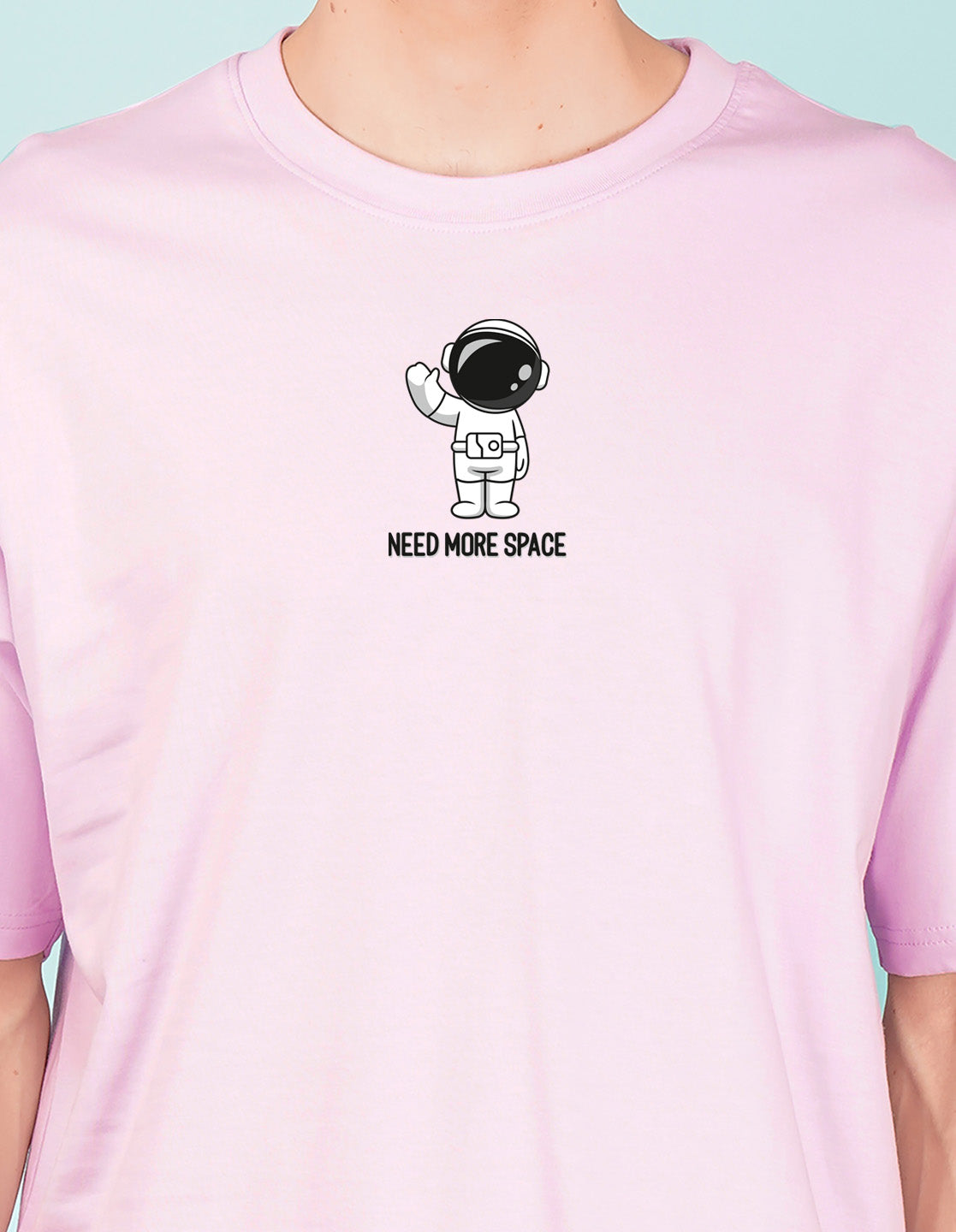 Nusyl Lilac Space front and back Printed oversized t-shirt