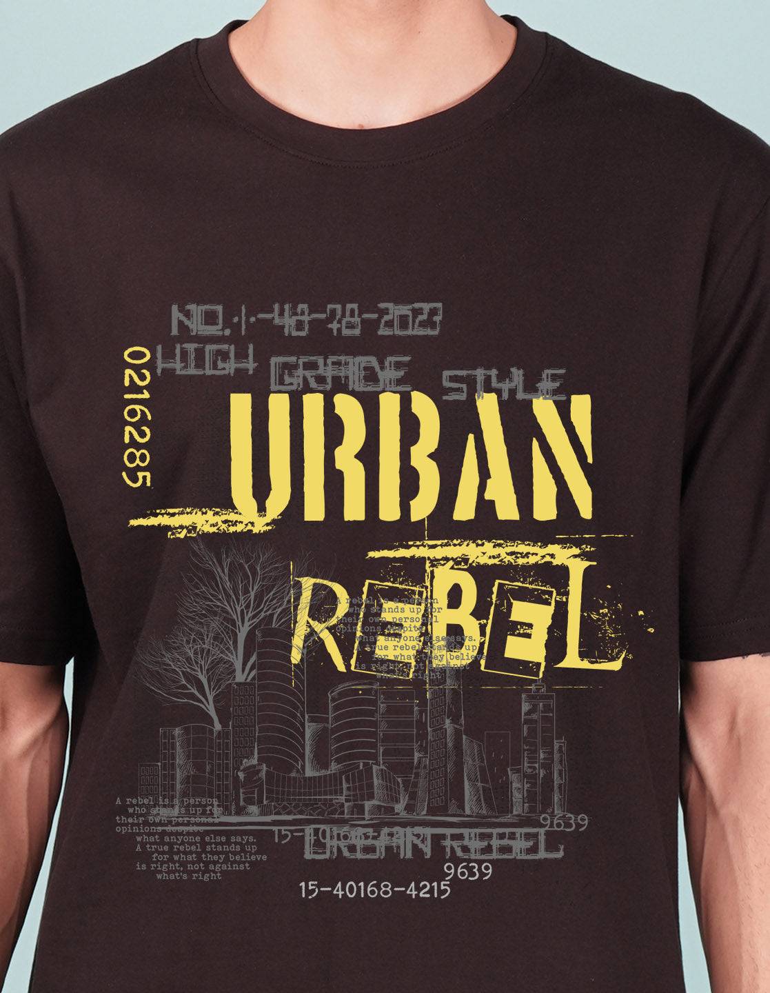 Nusyl Black Urban rebel Printed oversized t-shirt