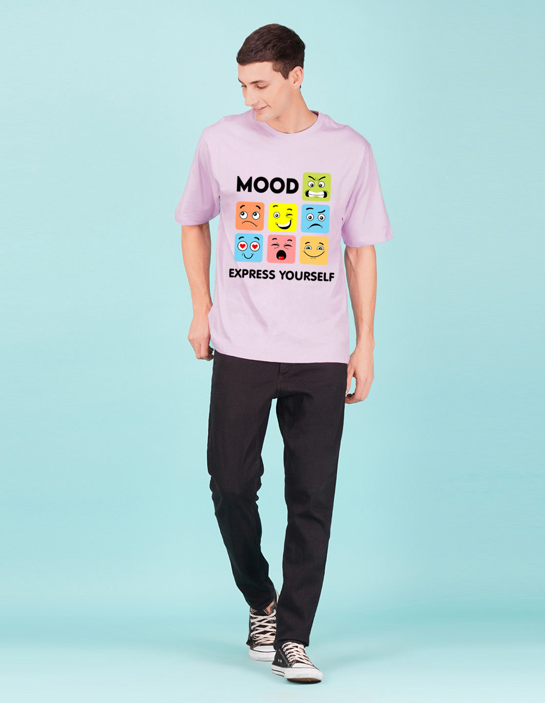 Nusyl Lilac Mood Printed oversized t-shirt