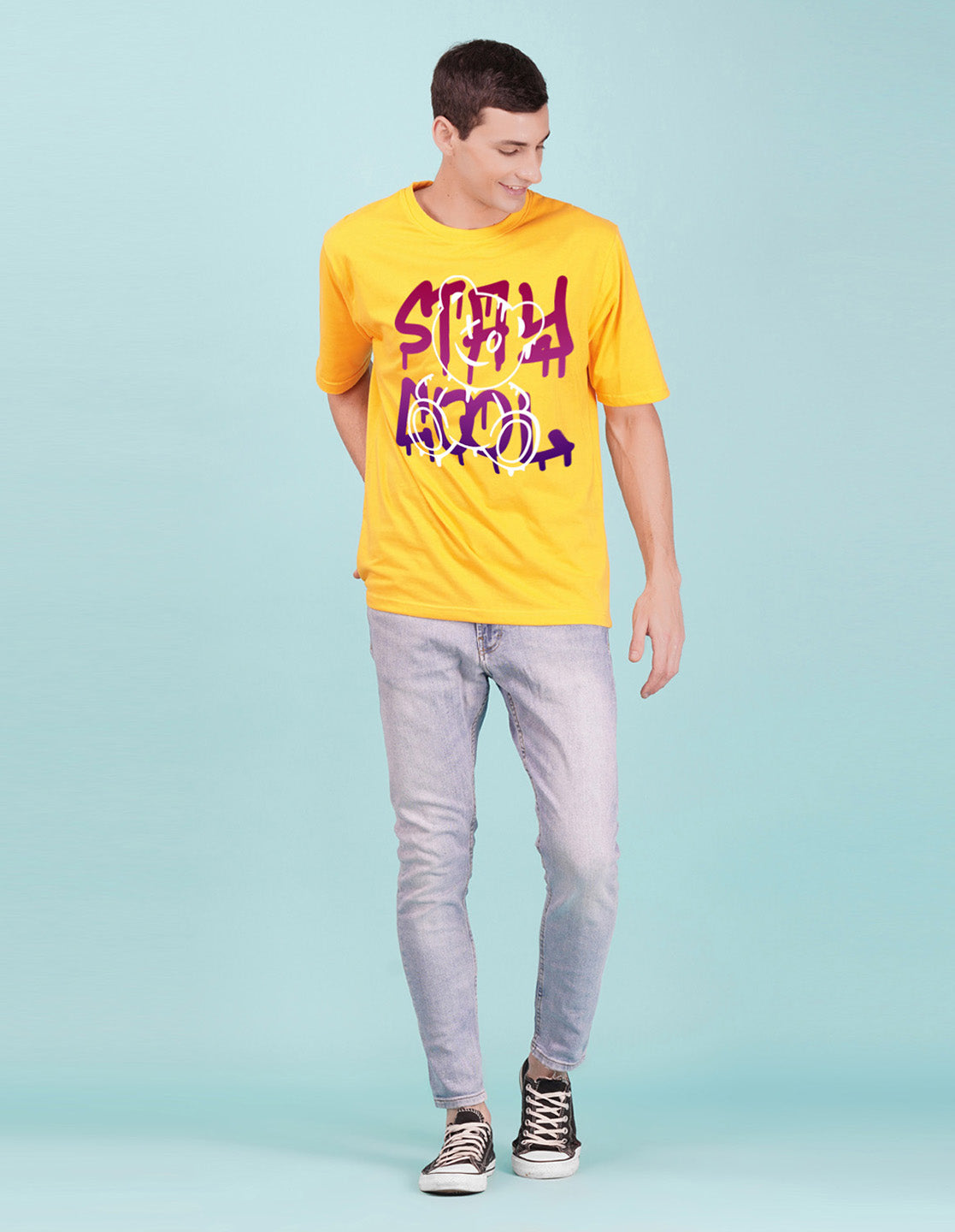 Nusyl Yellow Stay cool Printed oversized t-shirt