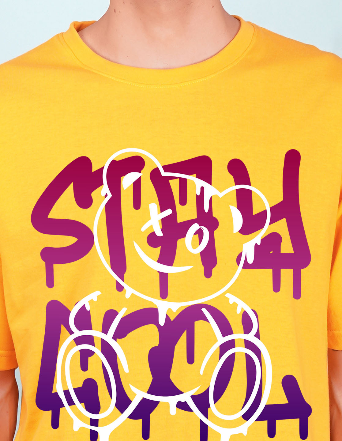 Nusyl Yellow Stay cool Printed oversized t-shirt