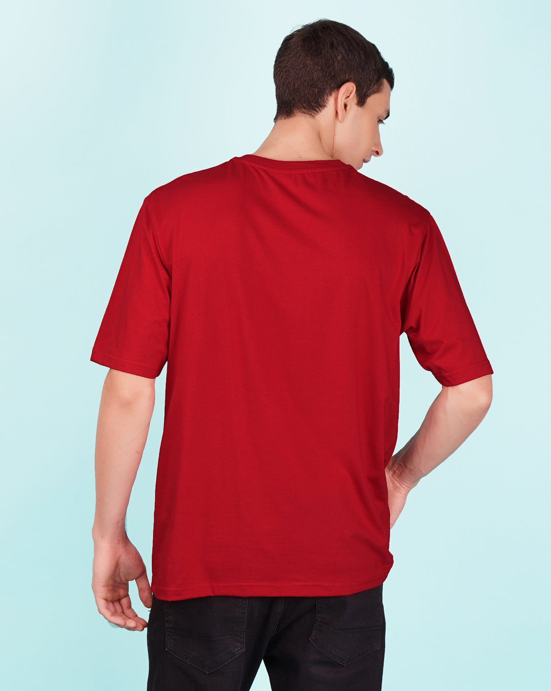 Nusyl Red Lost in space Printed oversized t-shirt