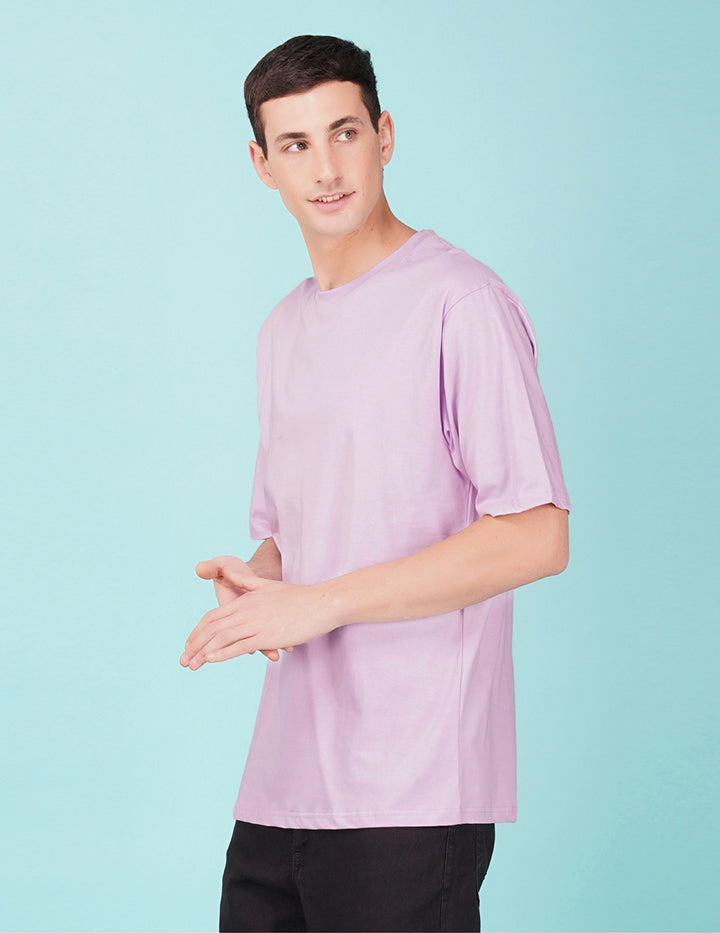Nusyl Lilac Text back Printed oversized t-shirt