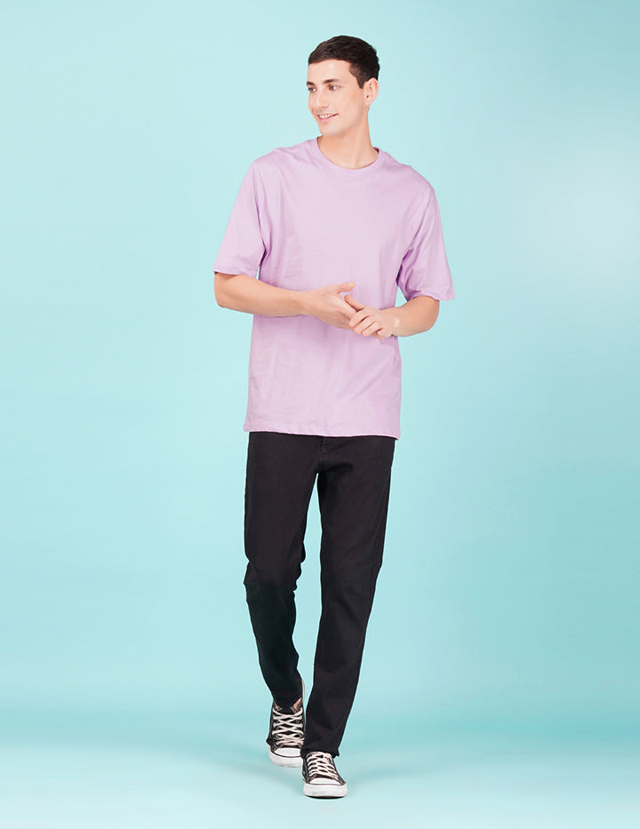 Nusyl Lilac Text back Printed oversized t-shirt