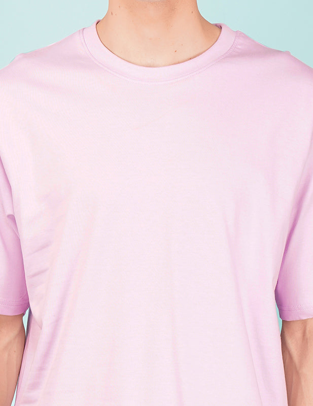 Nusyl Lilac Text back Printed oversized t-shirt