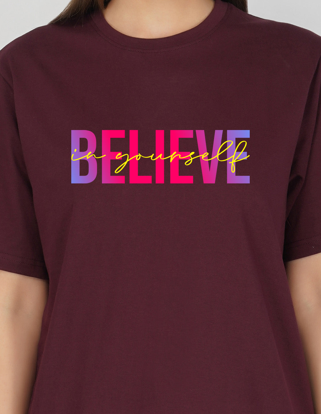 Nusyl Women Wine Believe oversized t-shirt