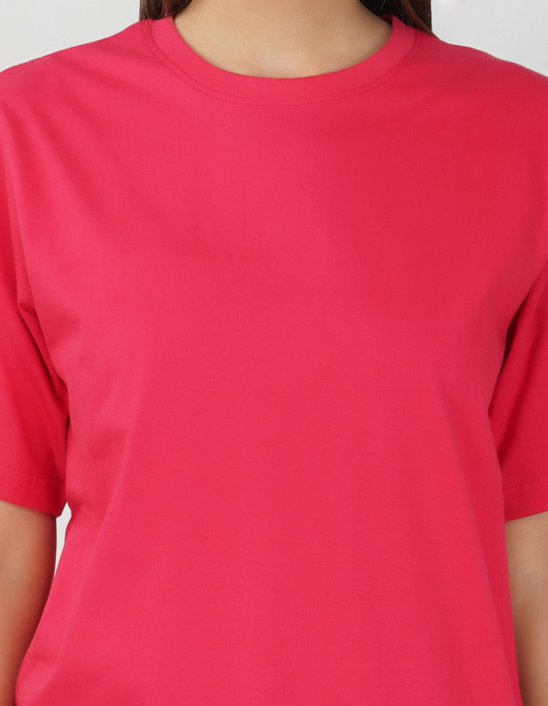 Nusyl Women Hot Pink Rainbow pint oversized t-shirt