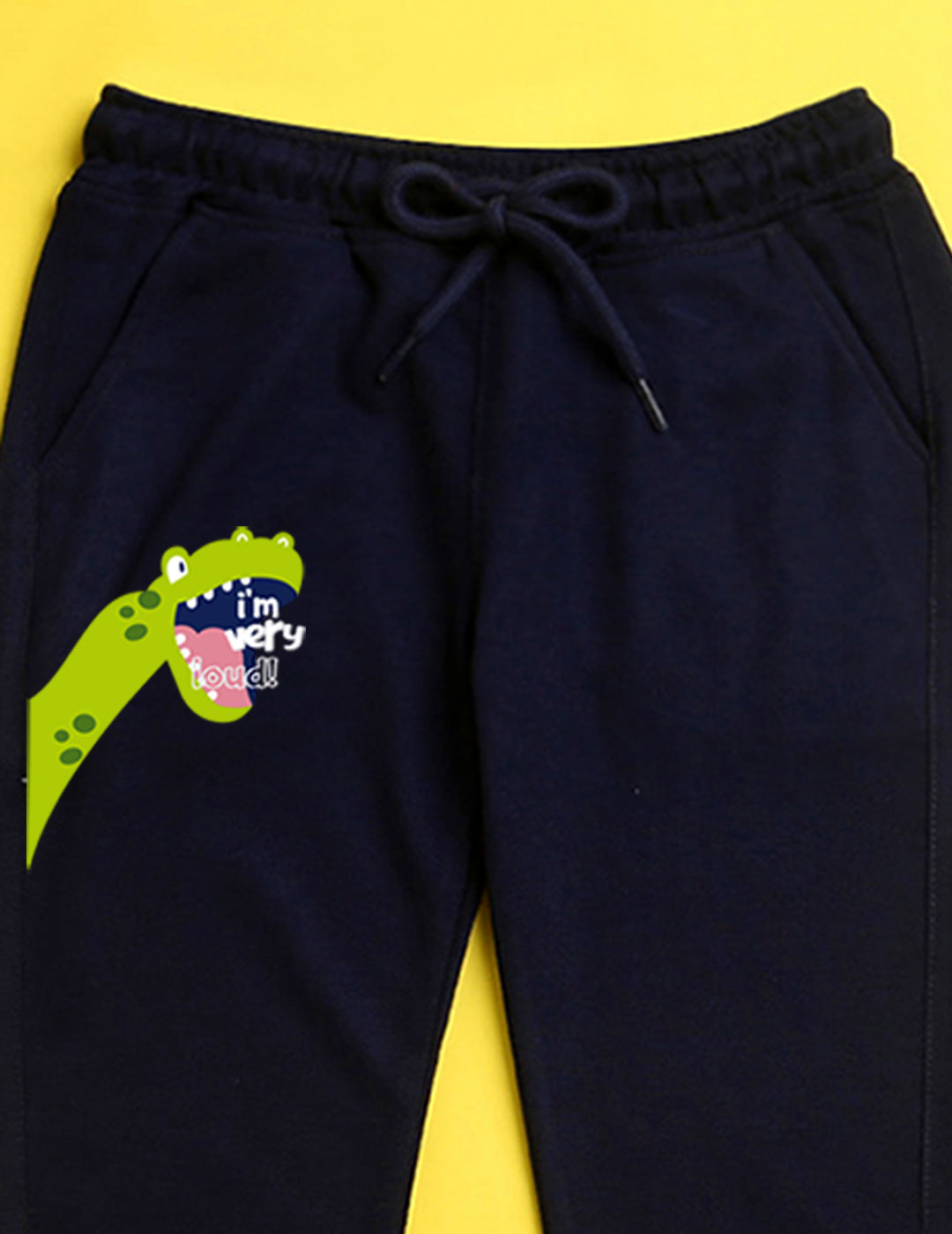 Nusyl Navy blue animal printed kids unisex treck pants