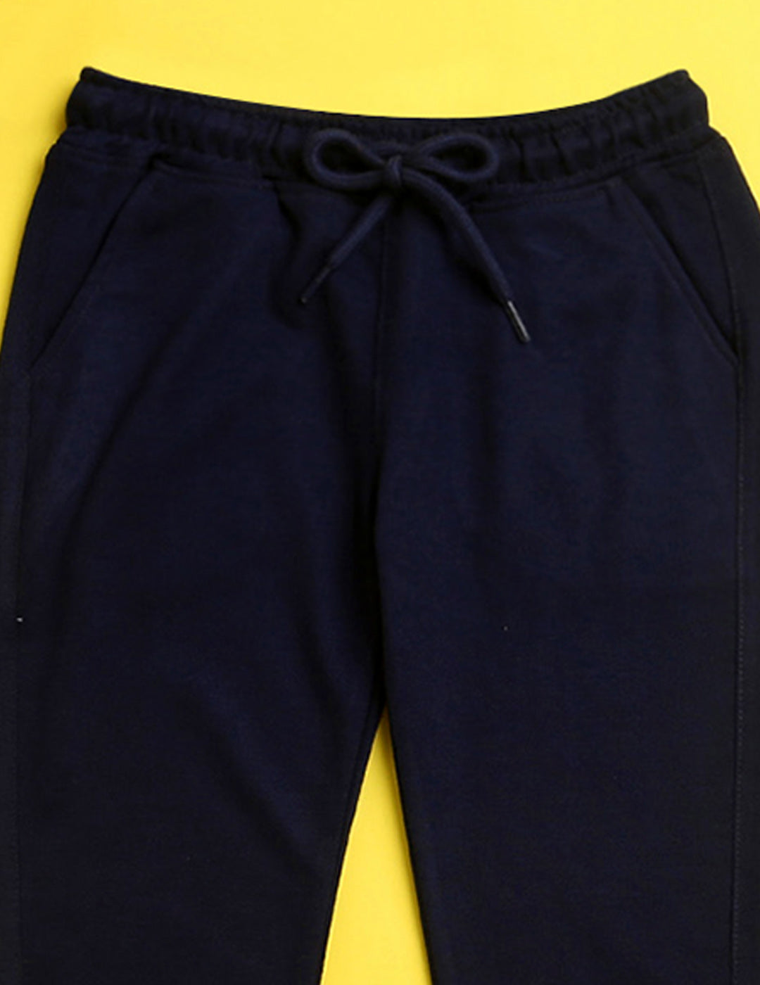 Nusyl Navy blue text printed kids unisex treck pants