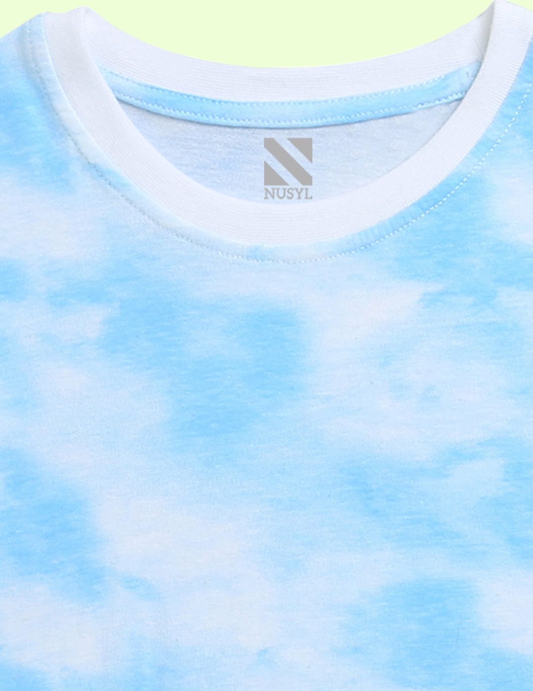 Nusyl girls blue giraffes printed tie & dye tshirt.