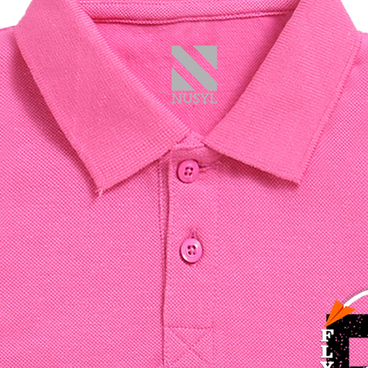 Nusyl Number Five Printed Bubblegum Pink Infants Polo T-shirt