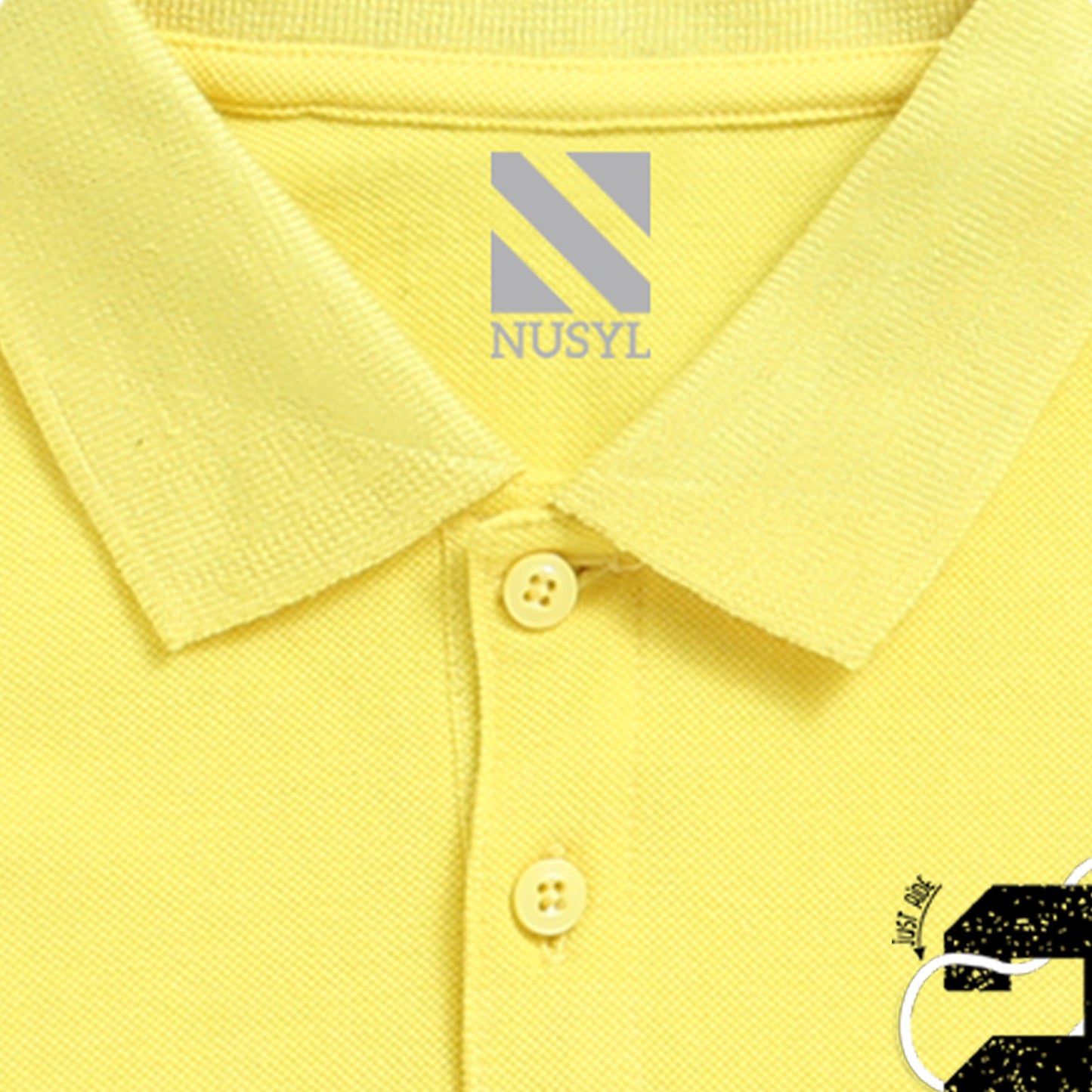 Nusyl Number Two Printed Bright Yellow Infants Polo T-shirt