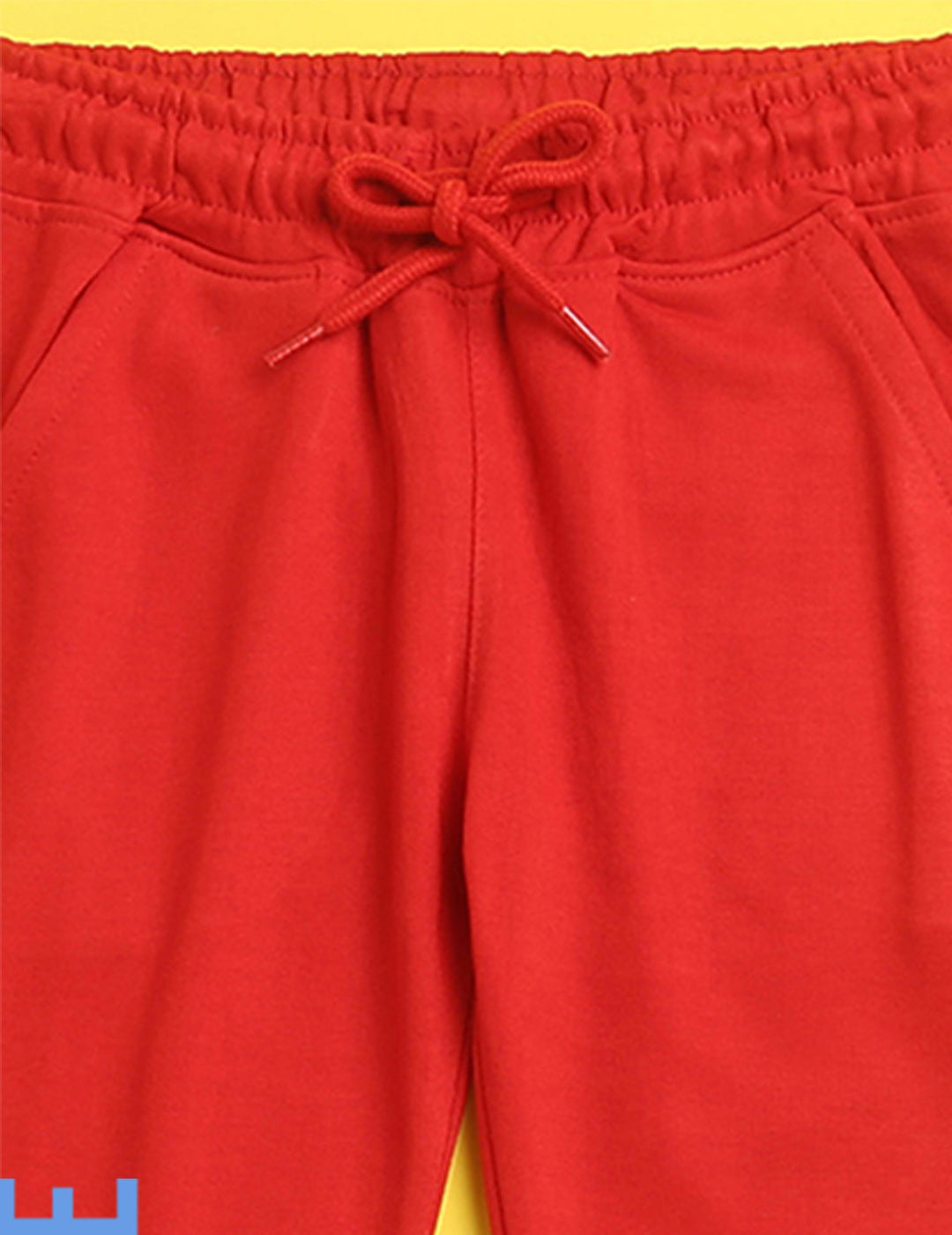 Nusyl Red text printed kids unisex treck pants