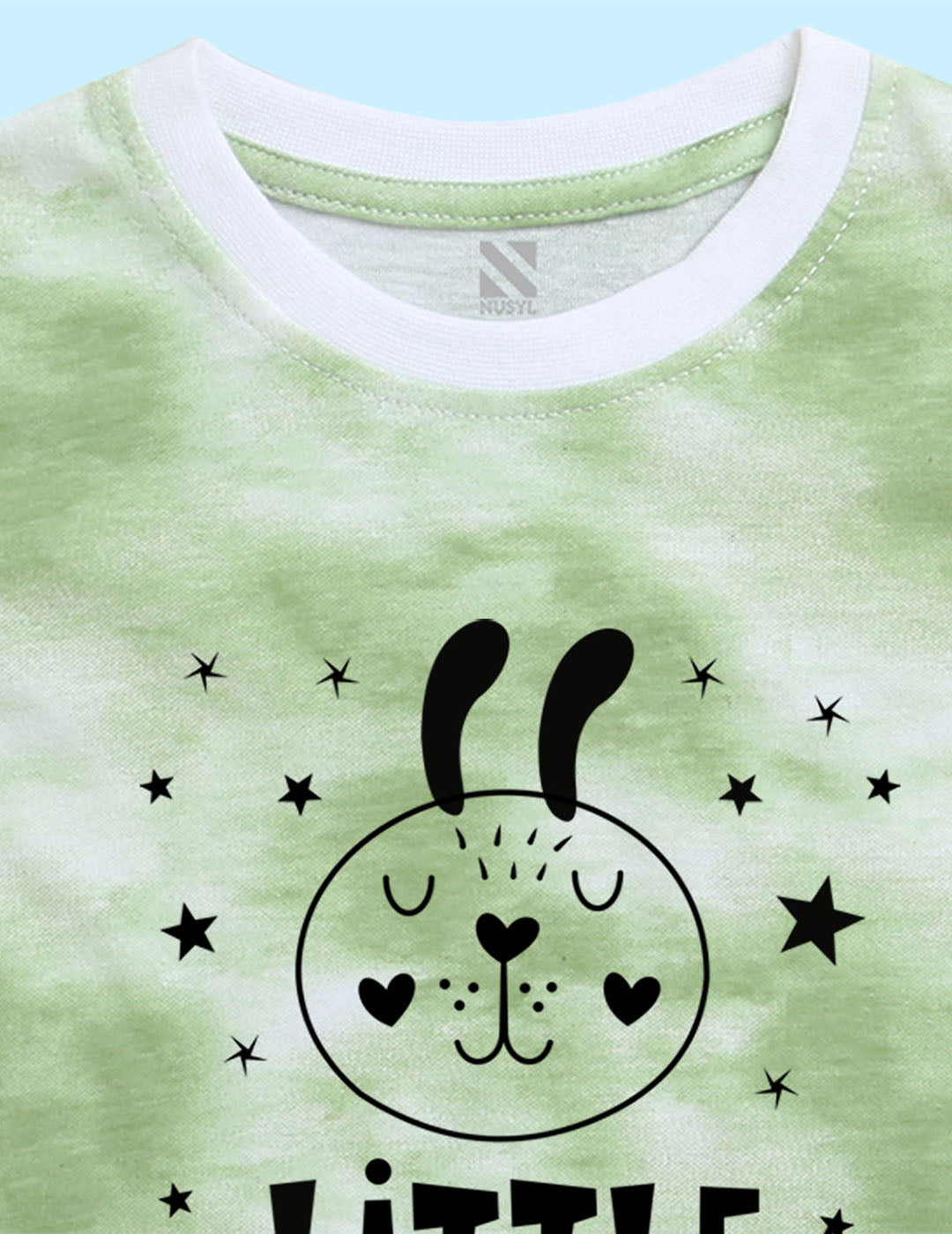 Nusyl infants green little dreamer printed Tie & Dye tshirt.
