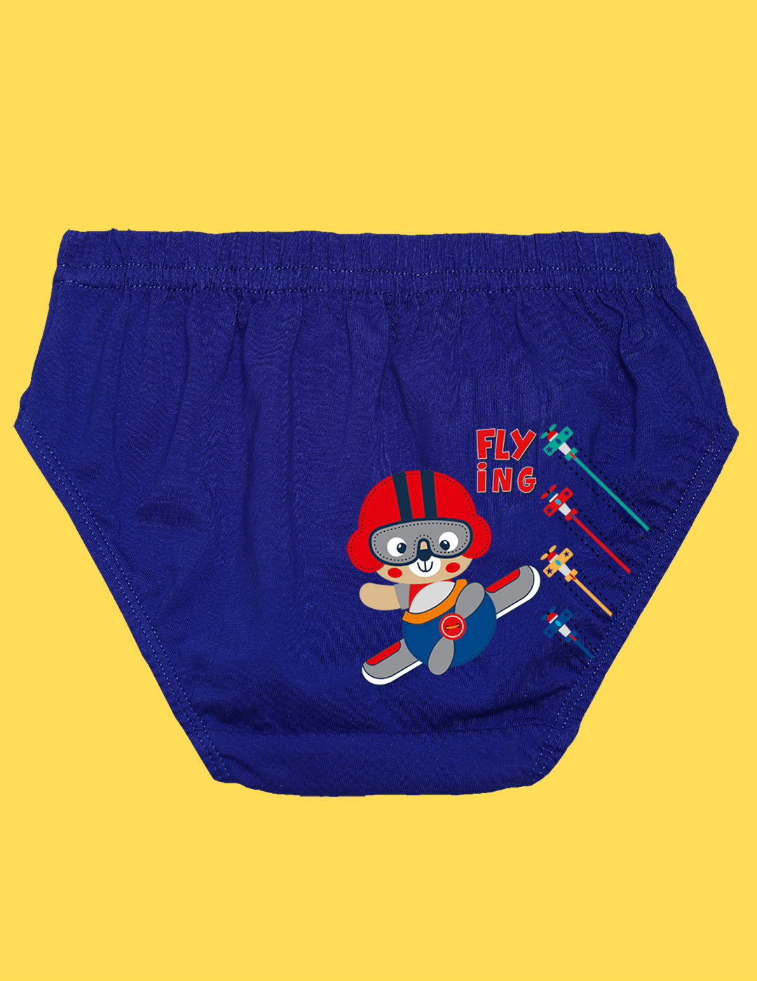 Nusyl Boys printed briefs combo-pack of 4(Grey,Red,yellow,Royal blue)