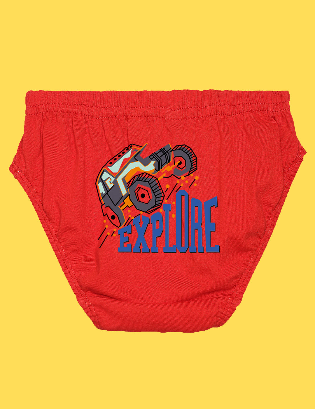 Nusyl Boys printed briefs combo-pack of 4(Grey,Red,Yellow,Royal blue)