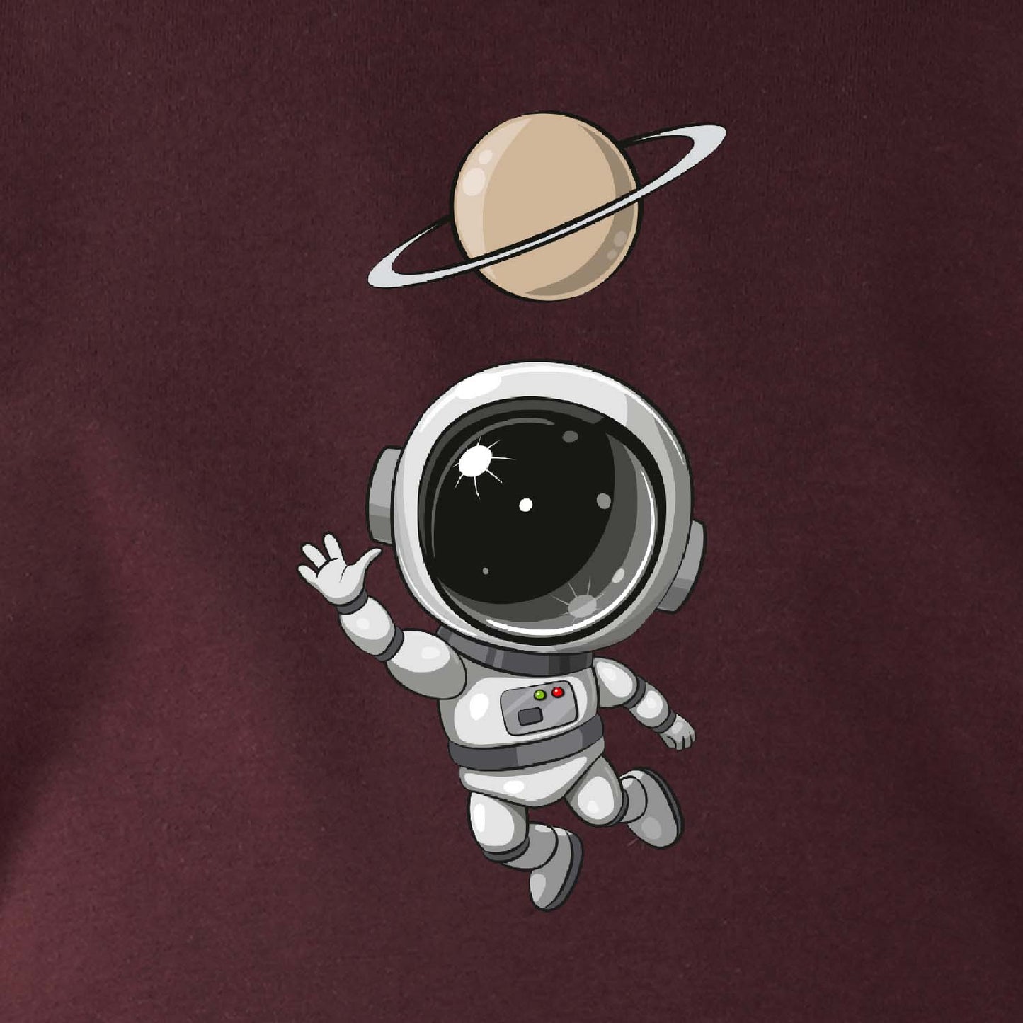 Nusyl Girls maroon space Printed T-Shirt