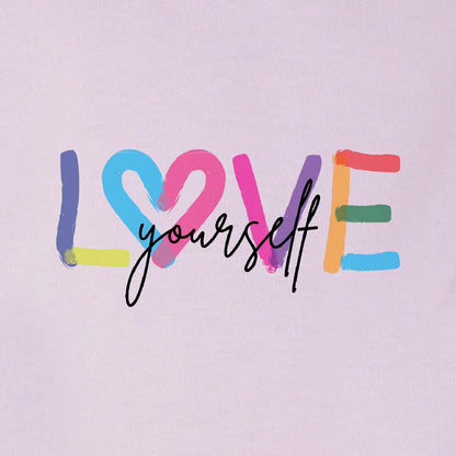 Nusyl Girls Purple Love Yourself Printed T-Shirt