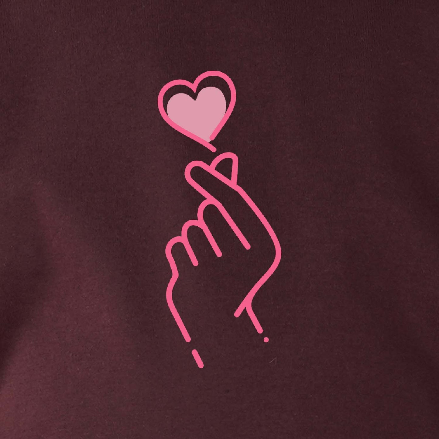Nusyl Girls maroon Hand & Heart Printed T-Shirt