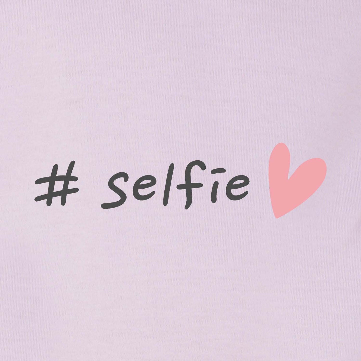 Nusyl Girls Purple Selfie Printed T-Shirt