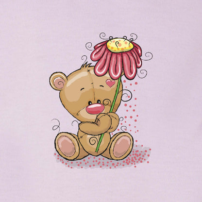 Nusyl Girls Purple Teddy Bear Printed T-Shirt