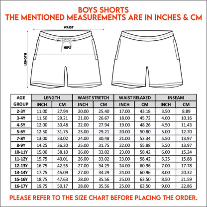 Nusyl Boys Grey Wolf Printed Shorts