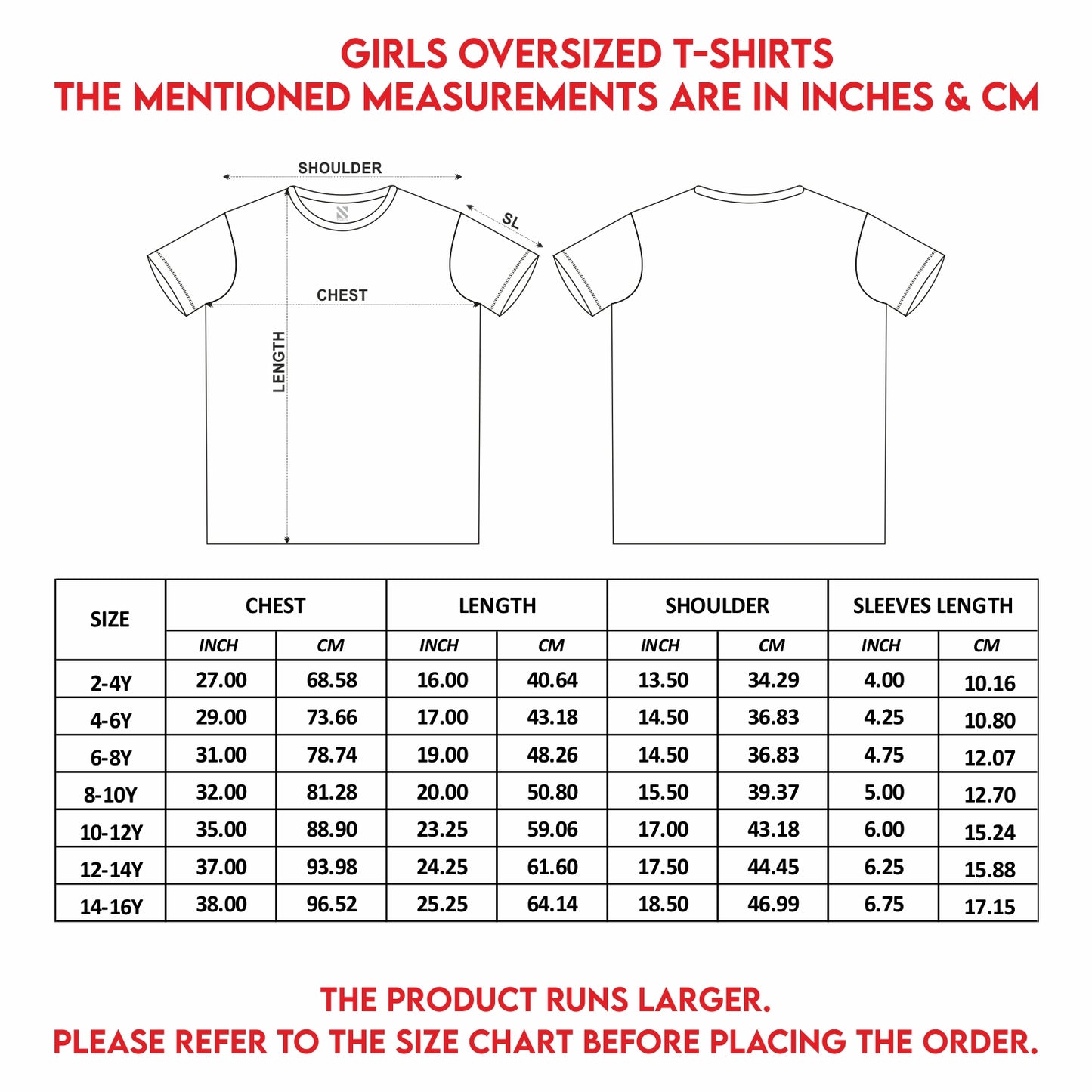 Nusyl Girls Green Nope text Printed  Short sleeve Cotton Blend Oversized T-shirts