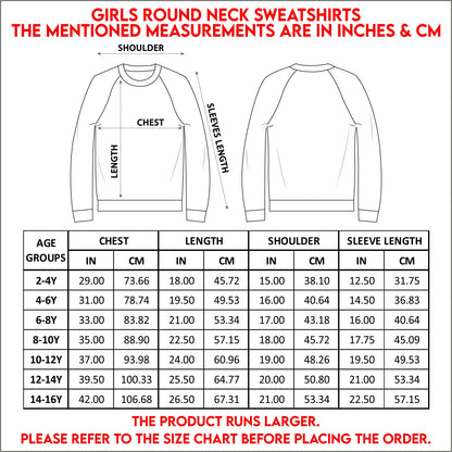 Nusyl Unisex Burgundy Magic Printed Round Neck Sweatshirts