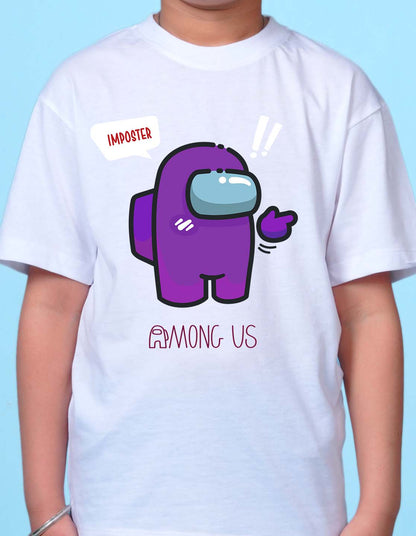 Nusyl White Boys Printed Oversized T-shirt