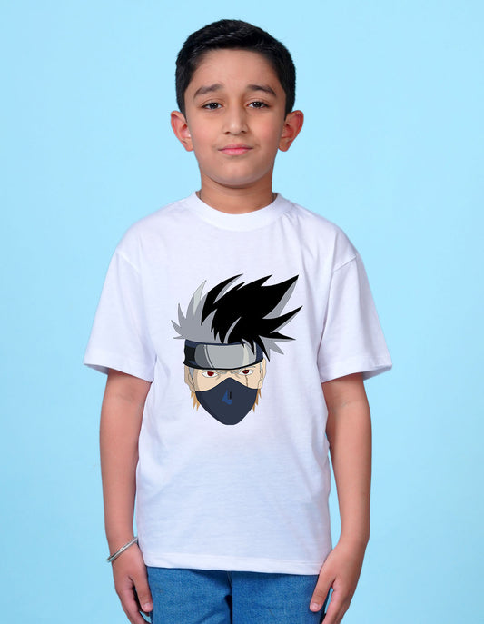 Nusyl White Boys Printed Oversized T-shirt
