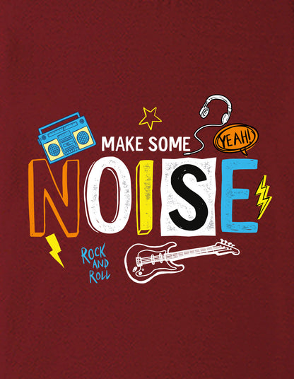 Nusyl Boys Wine Noise Text Printed Short Sleeve Oversized T-Shirt