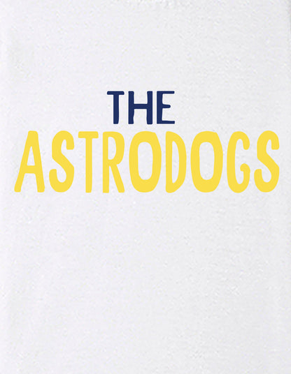 Nusyl Boys White The Astrodogs Text Printed Short Sleeve Oversized T-Shirt