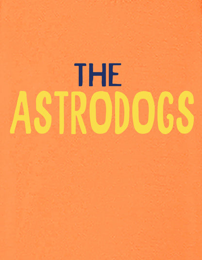 Nusyl Boys Orange The Astrodogs Text Printed Short Sleeve Oversized T-Shirt