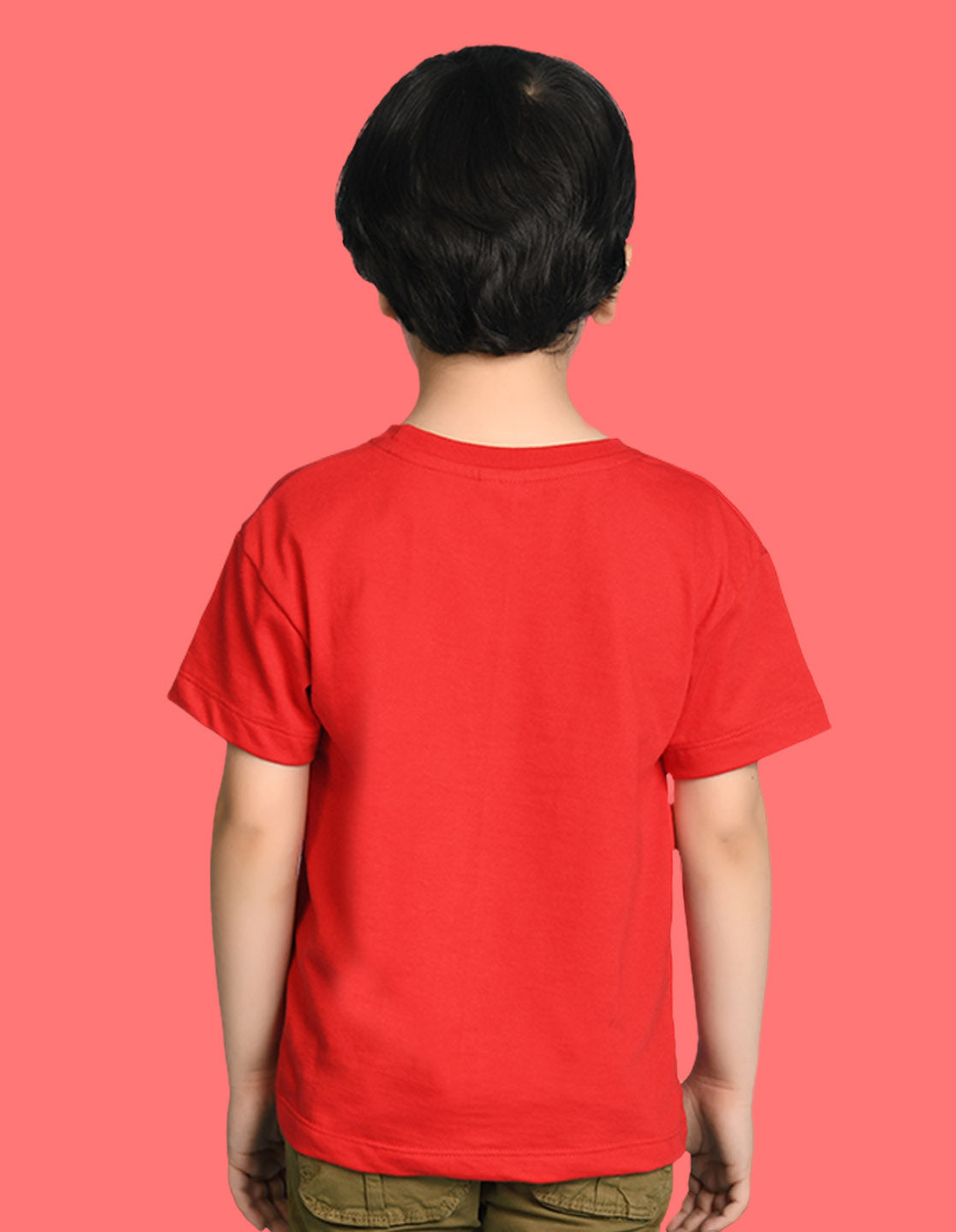 Nusyl Boys Red Game Over Text Printed Short Sleeve Oversized T-Shirt
