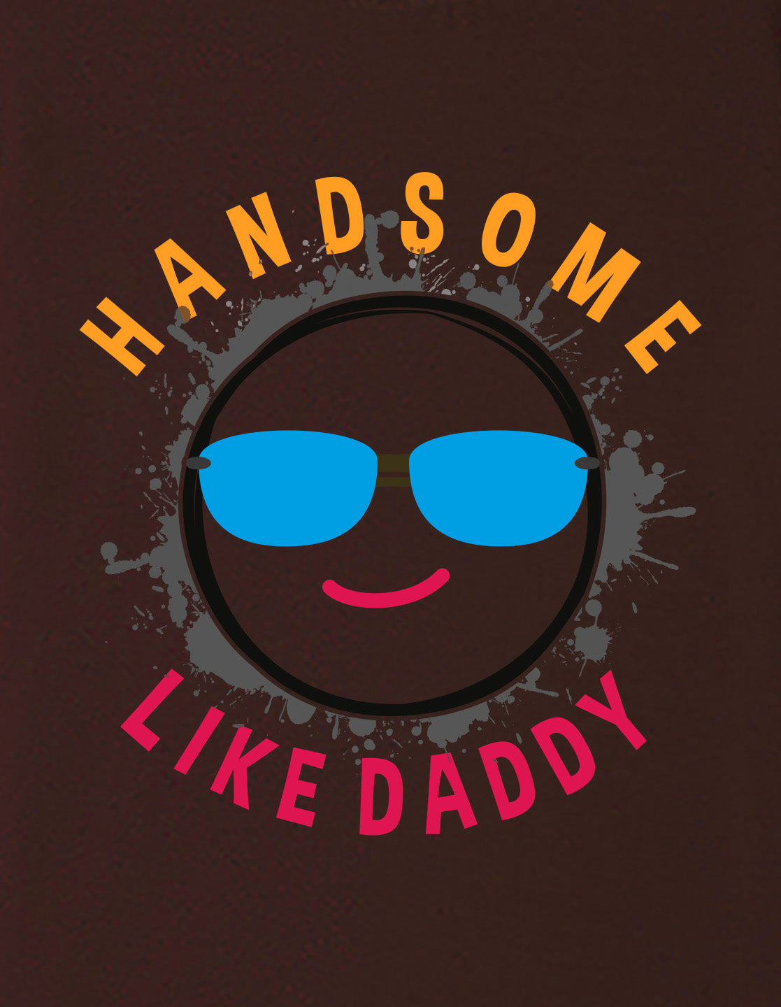 Nusyl Boys Brown Hand Some Text Printed Short Sleeve Oversized T-Shirt