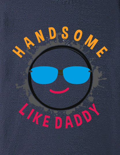 Nusyl Boys Navy Blue Hand Some Text Printed Short Sleeve Oversized T-Shirt