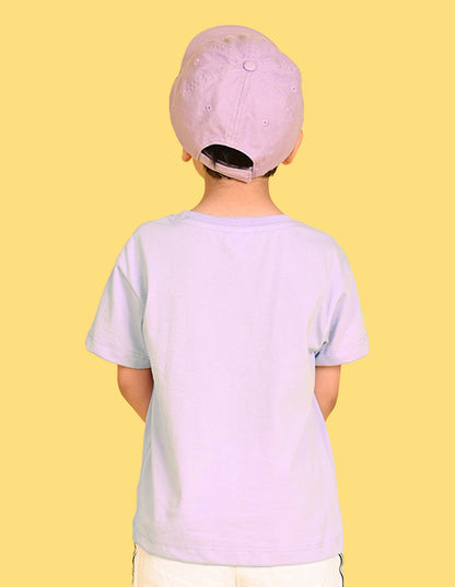 Nusyl Boys Lilac Just One More Game Text Printed Short Sleeve Oversized T-Shirt