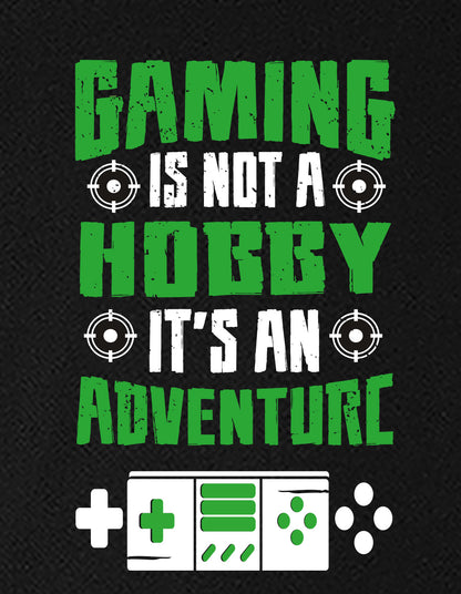 Nusyl Boys Black Gaming is Not A Hobby Text Printed Short Sleeve Oversized T-Shirt