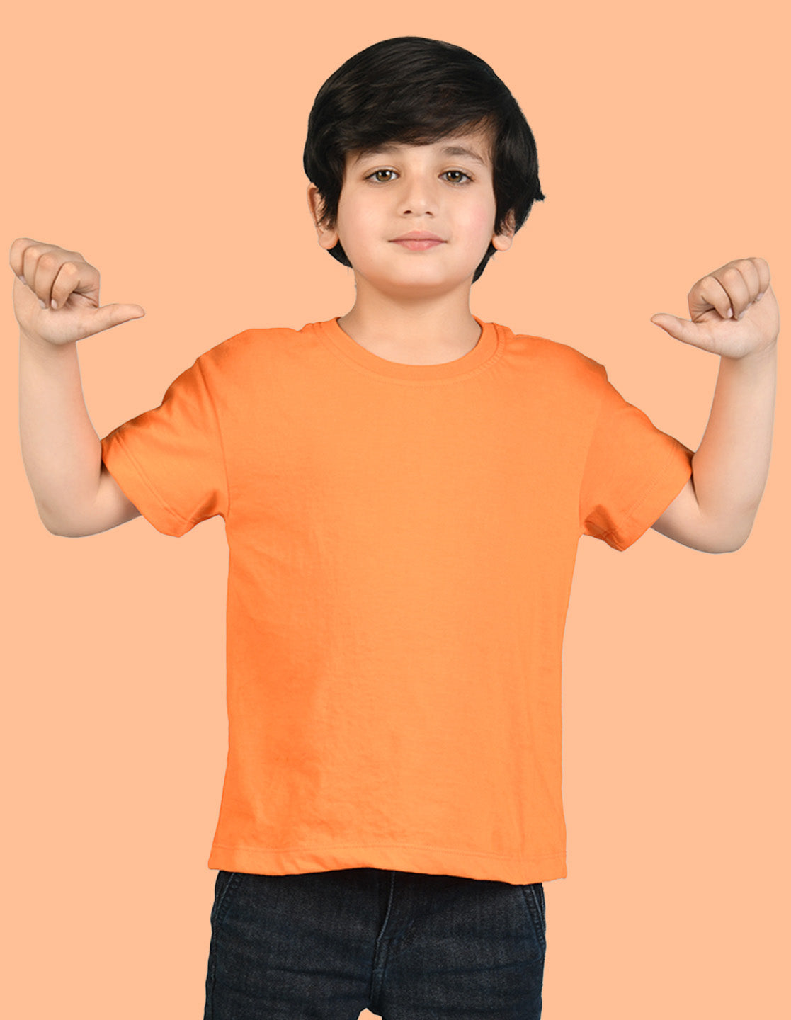 Nusyl Boys Orange Gaming is Not A Hobby Text Printed Short Sleeve Oversized T-Shirt