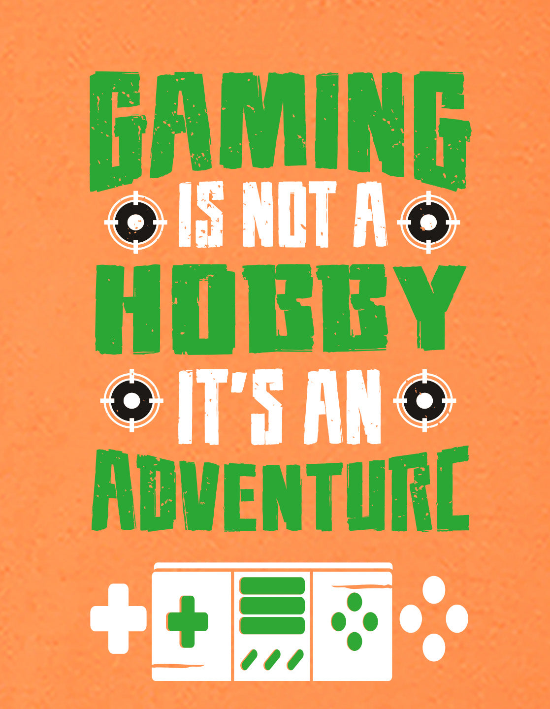Nusyl Boys Orange Gaming is Not A Hobby Text Printed Short Sleeve Oversized T-Shirt