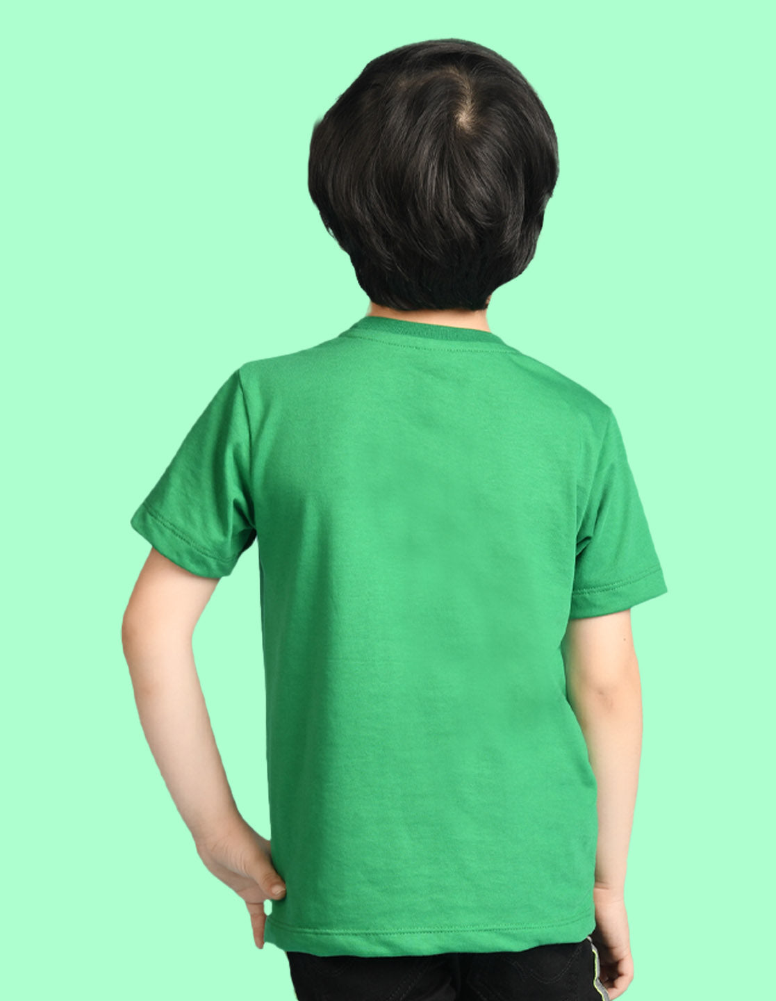 Nusyl Boys Green Best Win Text Printed Short Sleeve Oversized T-Shirt