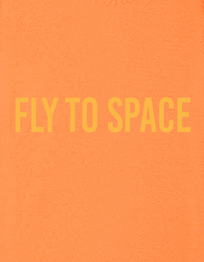 Nusyl Boys Orange Astronaut & Text Printed Short Sleeve Oversized T-Shirt