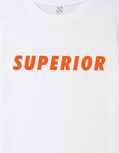 Nusyl Boys White Superior Text Printed Short sleeve Cotton Blend Oversized T-shirts