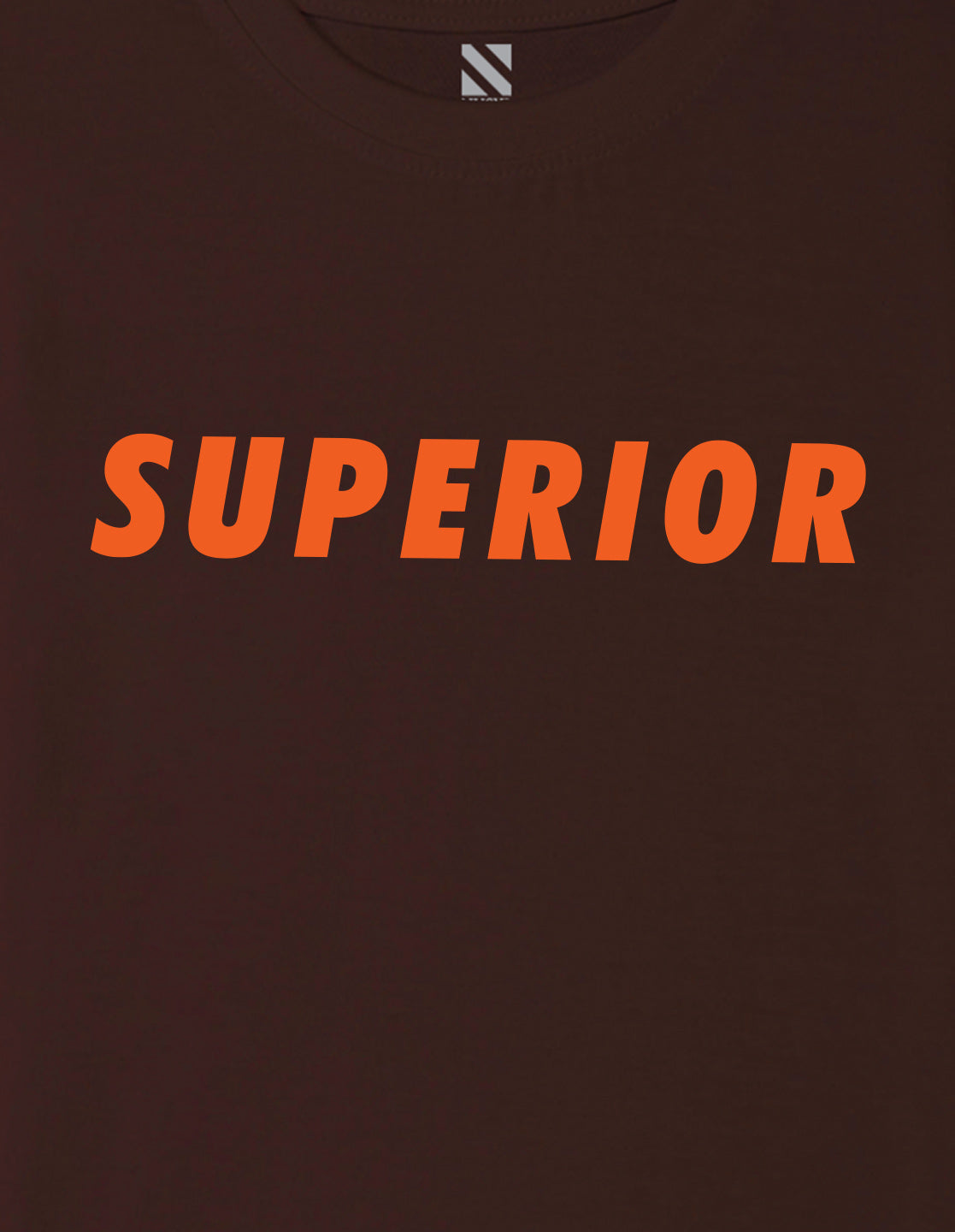 Nusyl Boys Brown Superior Text Printed Short sleeve Cotton Blend Oversized T-shirts